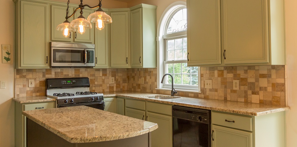 Tile installation progress